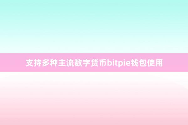 支持多种主流数字货币bitpie钱包使用