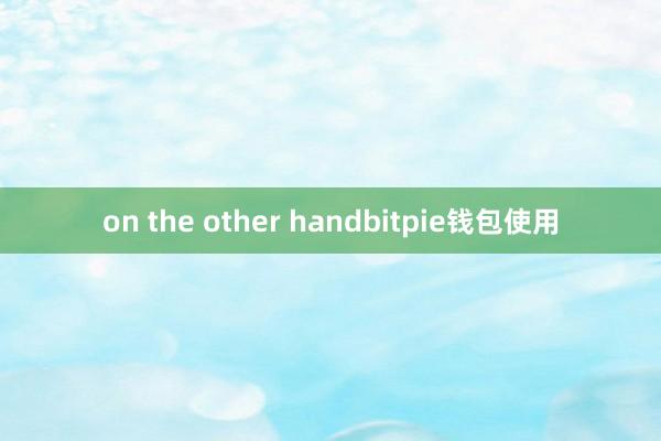 on the other handbitpie钱包使用