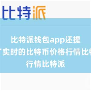 比特派钱包app还提供了实时的比特币价格行情比特派