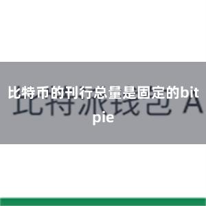 比特币的刊行总量是固定的bitpie