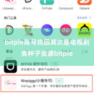 bitpie账号找回其次是电视剧类种子资源bitpie